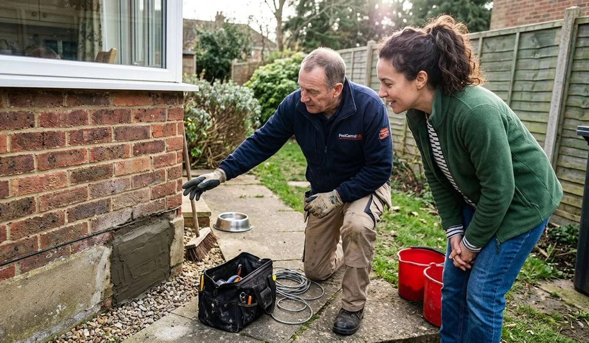 Insect Control process demonstration in a Surbiton home